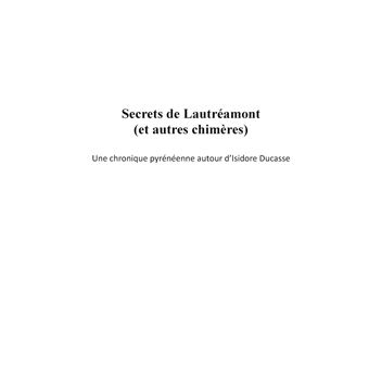 Secrets de Lautréamont