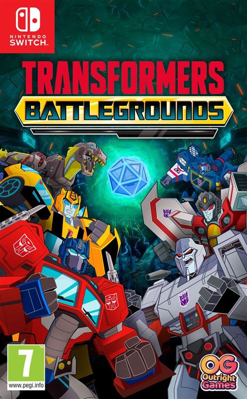 Pochette avant du jeu Transformers: Battlegrounds Nintendo Switch