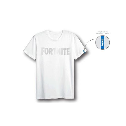 FORTNITE T-SHIRT-WHITE LOGO-S