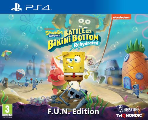 Pochette avant du jeu SpongeBob SquarePants Battle for Bikini Bottom Rehydrated F.U.N. Edition PS4