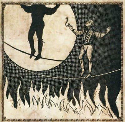 Man on the burning tightr