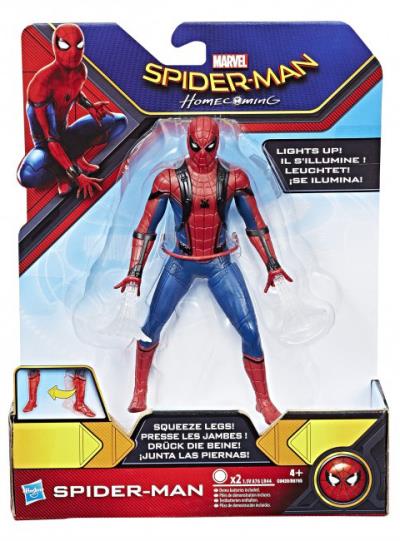 Joy Toy - 1200048 - Figure en Peluche - Spiderman avec Ventouse - 25 cm -  Bleu