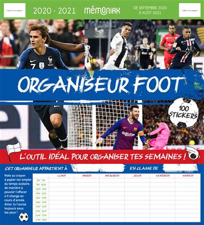 Organiseur Mémoniak Foot 2020-2021