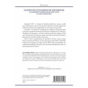 Le repli de l'université de Strasbourg