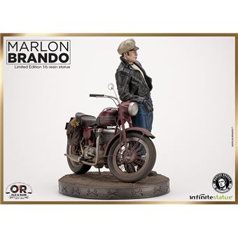 Figurine en résine Marlon Brando With Bike Old & Rare