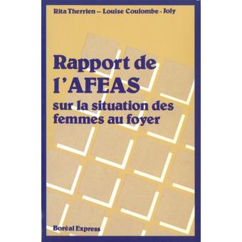 Rapport de l'AFEAS sur la situation des femmes au foyer