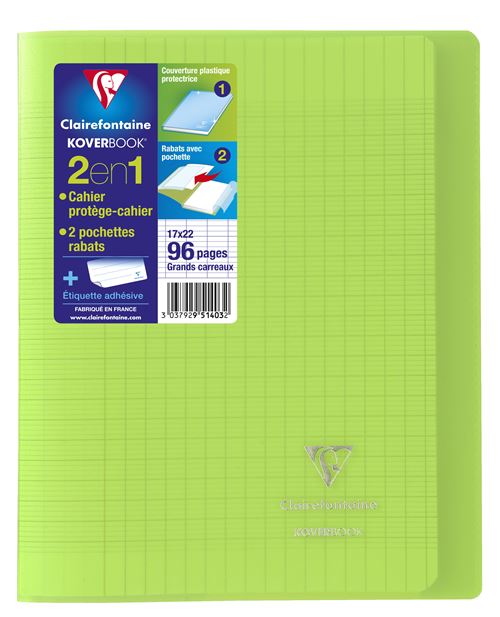 Clairefontaine Koverbook Vocabulary Book with Double Spiral