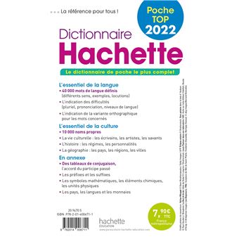 Dictionnaire Hachette POCHE TOP 2022