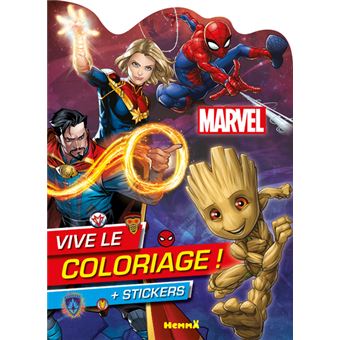 Marvel - Vive le coloriage ! (Captain Marvel, Dr Strange, Spider-man, Groot)