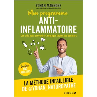 Mon programme antiinflammatoire  broché  Yohan Mannone, Livre tous