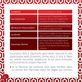 Boîte Quiz Stephen King