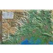 Carte en relief du Gard