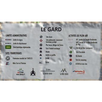 Carte en relief du Gard
