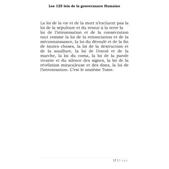 Les 125 lois de la gouvernance humaine