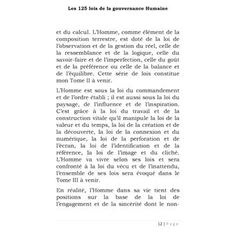 Les 125 lois de la gouvernance humaine