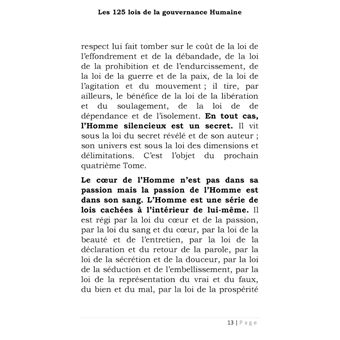 Les 125 lois de la gouvernance humaine