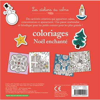 Coloriages Noel enchanté - avec des autocollants