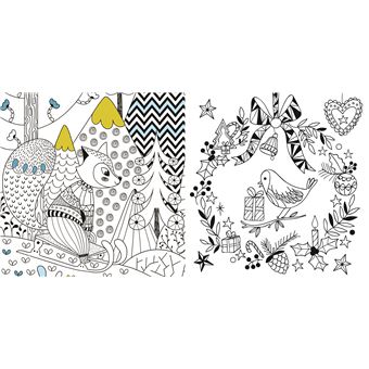 Coloriages Noel enchanté - avec des autocollants