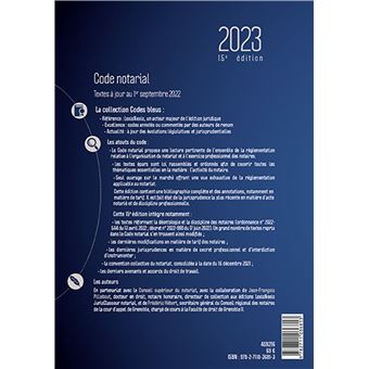 Code notarial 2023