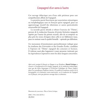 L'espagnol d'un sens à l'autre
