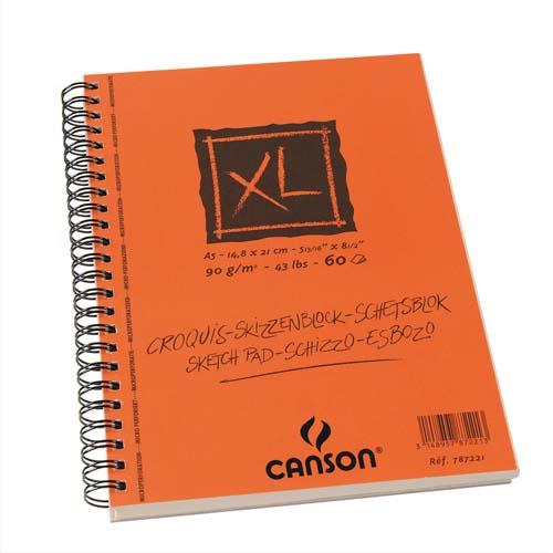 Carnet XL Canson - Croquis - A5 - 90 g - 60 feuilles - Papiers à dessin -  Creavea