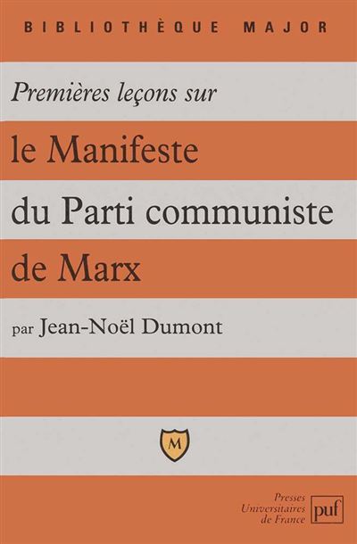 Premières leçons sur le manifeste du parti communiste de Marx