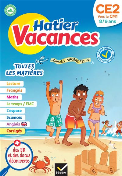 Cahier de vacances 2020 du CE2 vers le CM1 8/9 ans