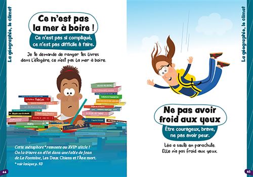 Les expressions francaises expliquees aux enfants broché