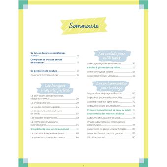 Mes vacances éco-friendly - 20 projets de couture et de cosmétique pour des vacances saines et au na