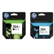 Pack de 2 cartouches jet d'encre HP 304XL BHPN9K08 Noir et Tri-Couleur