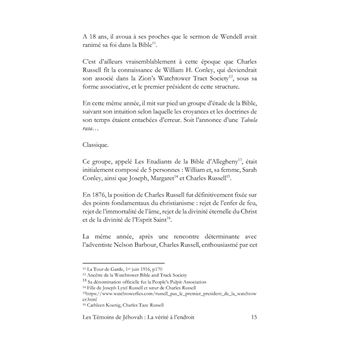 Les Témoins de Jéhovah : la vérité à l'endroit