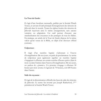 Les Témoins de Jéhovah : la vérité à l'endroit