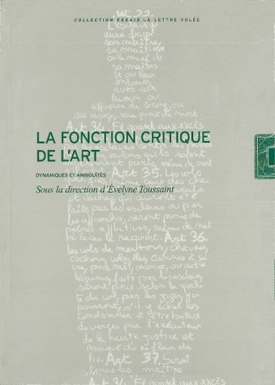 La Fonction Critique de l'Art