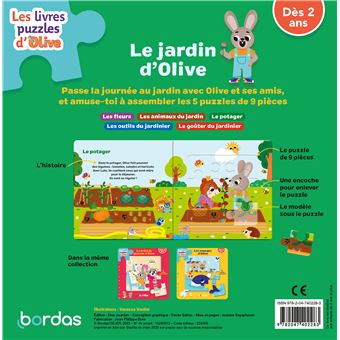 Les livres-puzzles Olive - Le jardin d'Olive