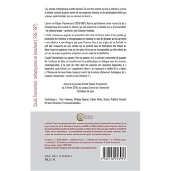 Claude Tresmontant, métaphysicien de l'inachevé (1925-1997)