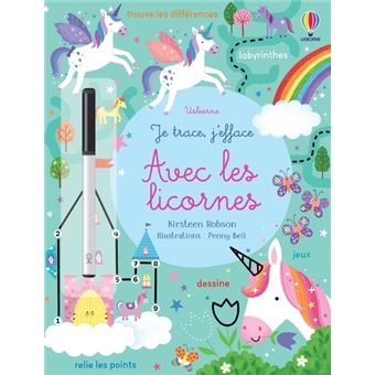 Avec les licornes - Je trace, j'efface
