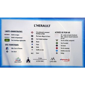 Carte en relief de l'Hérault