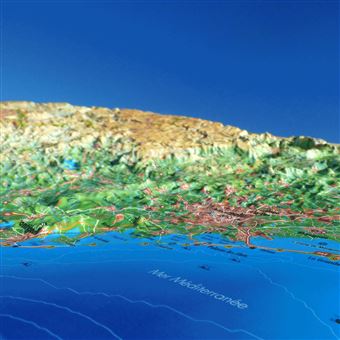 Carte en relief de l'Hérault