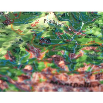 Carte en relief de l'Hérault