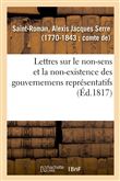 Lettres au Mercure de France, sur le non-sens et la non-existence des gouvernemens représentatifs