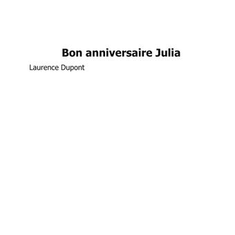 Bon anniversaire Julia !