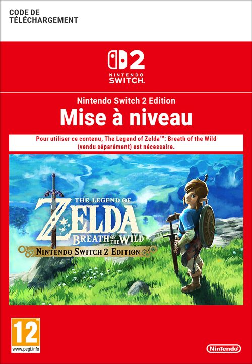 Code de téléchargement Mise à jour The Legend of Zelda : Breath of the Wild Nintendo Switch 2