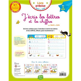 J'écris les lettres et les chiffres avec Sami et julie (Livre-ardoise)