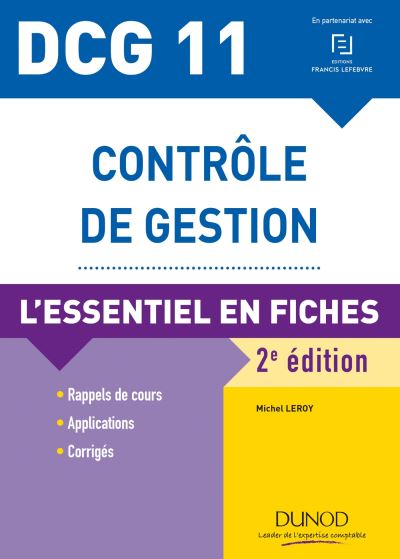 DCG 11 - Contrôle de gestion - 2e éd. - L'essentiel en fiches