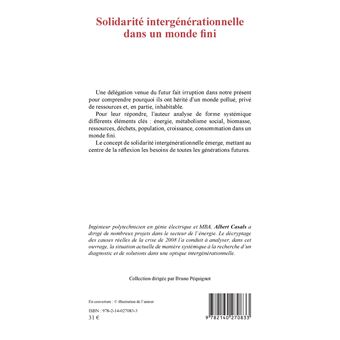 Solidarité intergénérationnelle dans un monde fini