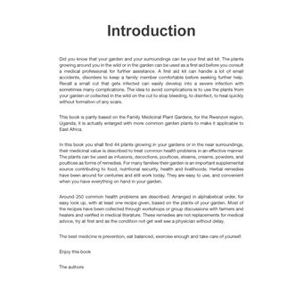 Family Medicinal Plant Gardens