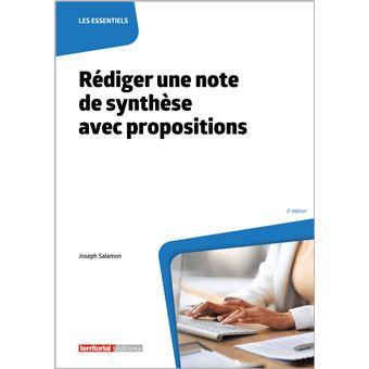 Rédiger une note de synthèse avec propositions