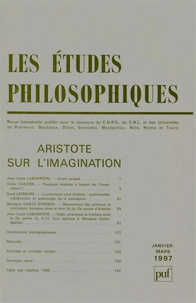 Études philosophiques 1997