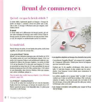 Perles Miyuki et brick stitch - 64 créations à découvrir