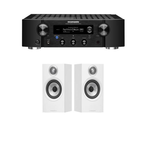 Amplificateur Hi-Fi Marantz PM7000N Noir + Enceinte bibliothèque Bowers & Wilkins 606 White Vendue par paire